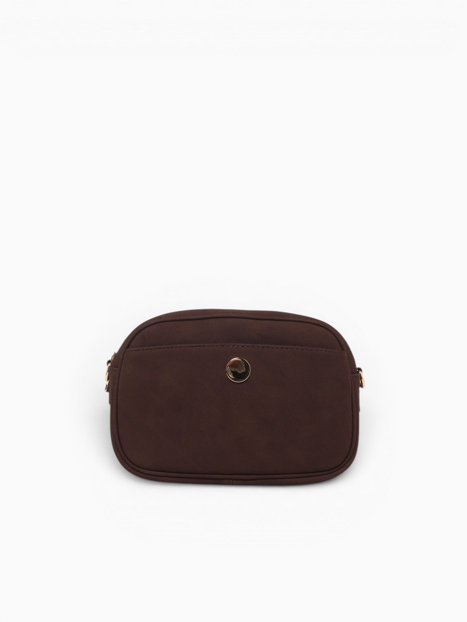 Button Crossbag Brown Dark Brown