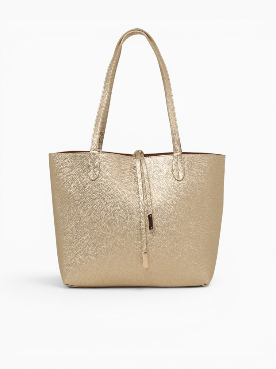 Carryon Tote Gold Tan Gold