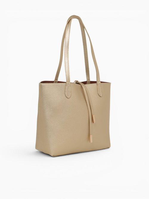 Carryon Tote Gold Tan Gold
