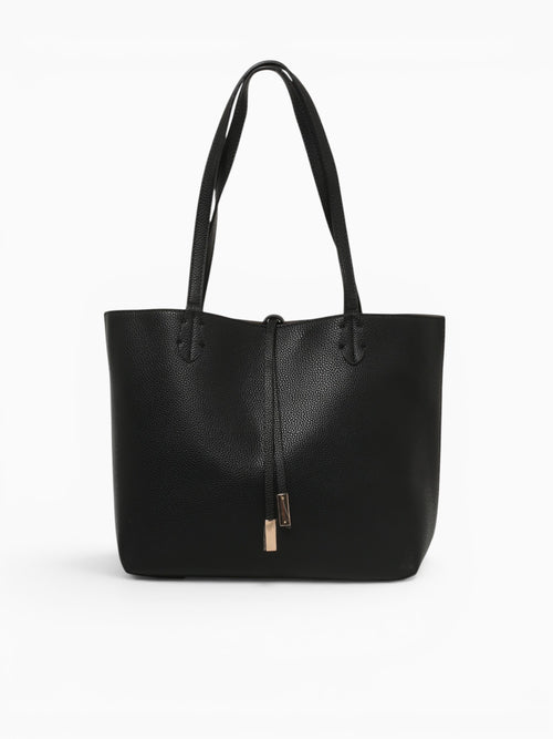 Carryon Tote Black Taupe Black