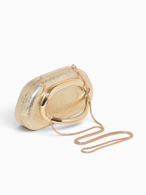 Olivia Box Bag Crinkled Gold Gold