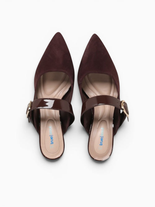 Greta Brown  Kid Suede Verniz Brown / 5 / M
