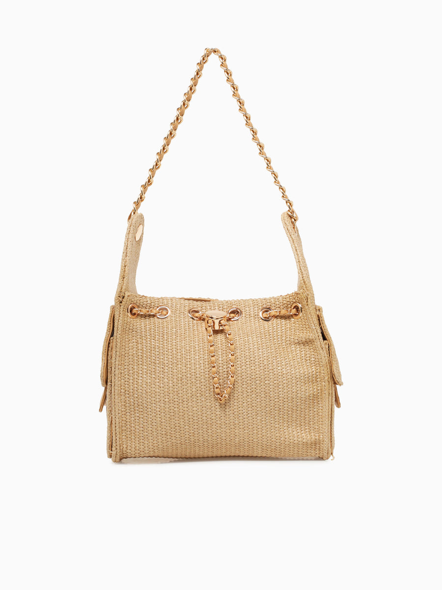 Paisely Shoulder Bag Beige Beige