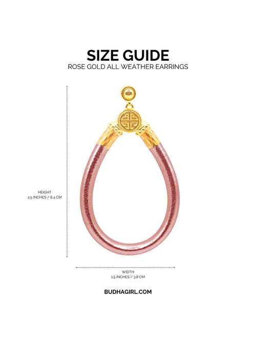 Rose Gold All Weather Earrings Rose Gold