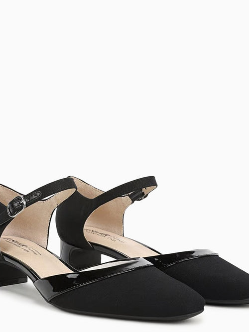 Leighton Black Fabric Patent Black / 5 / M