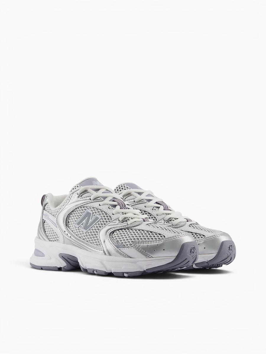 530 Grey Silver Leather Mesh Grey / 4 / M