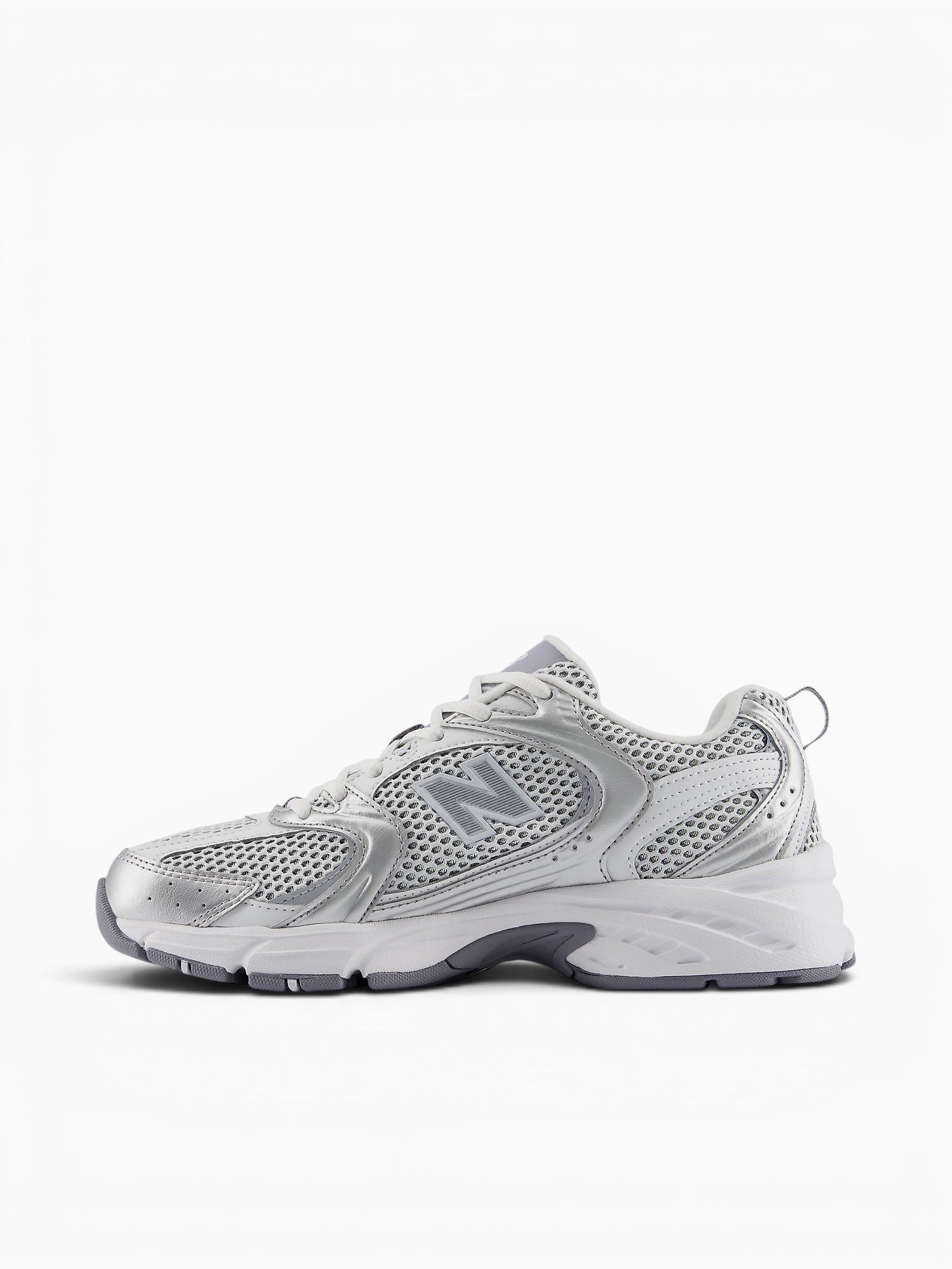 530 Grey Silver Leather Mesh Grey / 4 / M