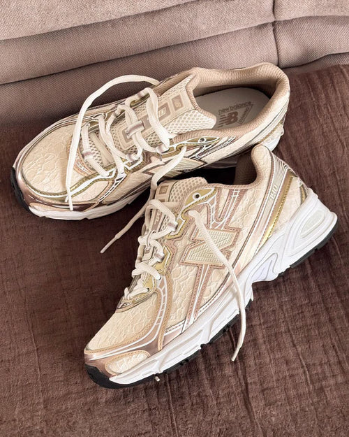 740 Gold Leather Mesh