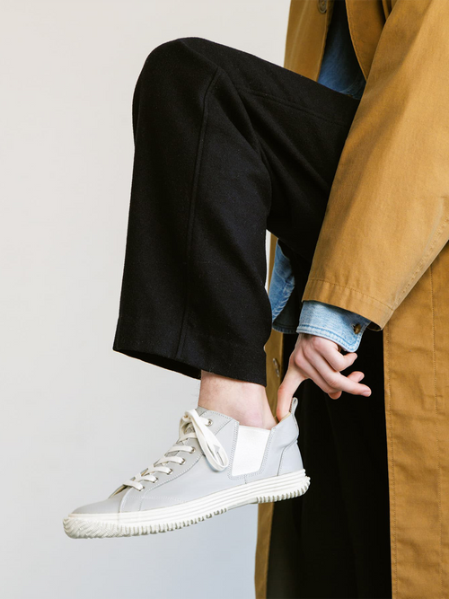 Popular Boot Light Grey Leather Grey / 8 / M