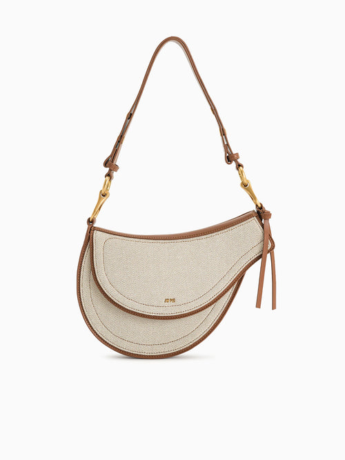 Ashlie Shoulder Bag Brown Canvas Brown Multi