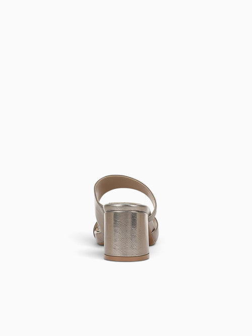 Iman Patina Pewter Metallic Leather Pewter / 5 / M