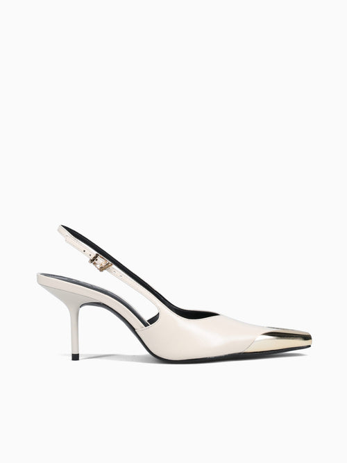 Silvia Sugar White Polish Leather White / 5 / M