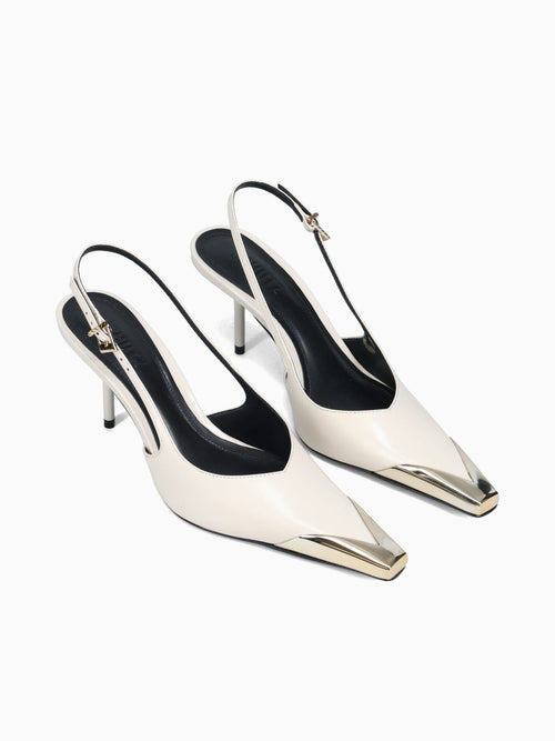 Silvia Sugar White Polish Leather White / 5 / M