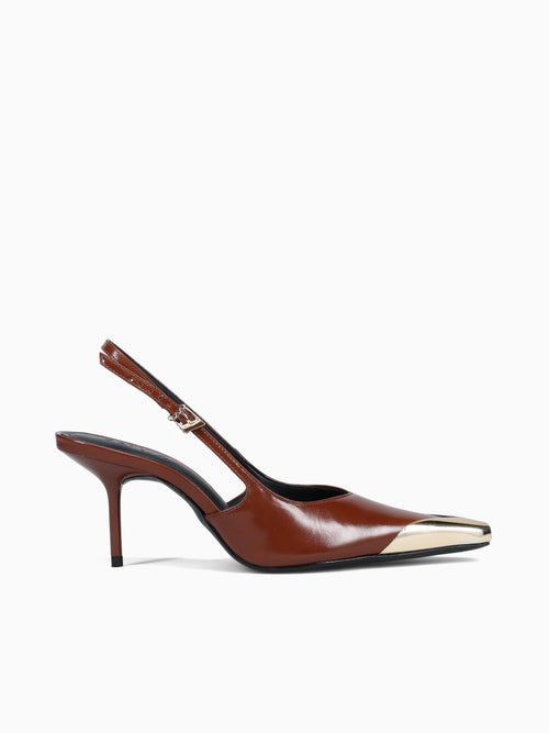 Silvia Warm Toffee Polish Leather Brown / 5 / M