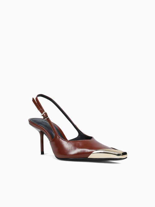 Silvia Warm Toffee Polish Leather Brown / 5 / M