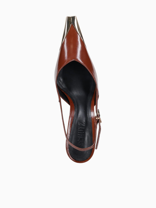 Silvia Warm Toffee Polish Leather Brown / 5 / M