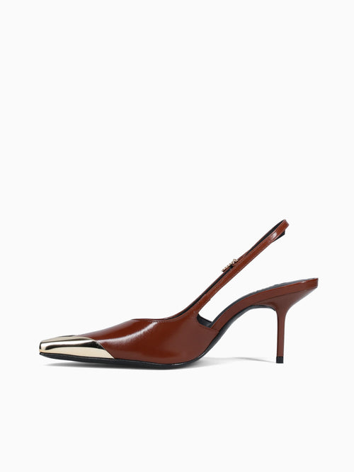 Silvia Warm Toffee Polish Leather Brown / 5 / M