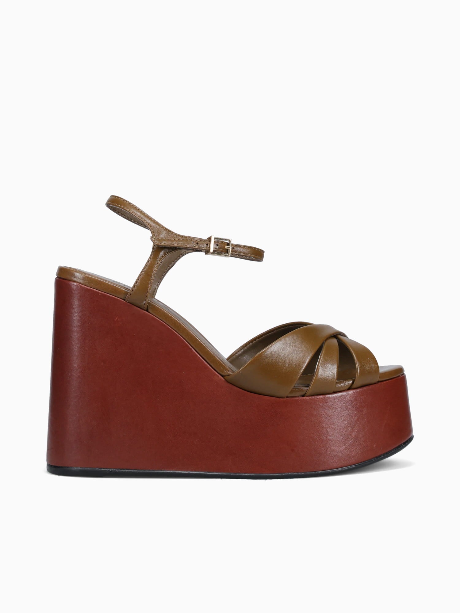 Salome Dried Olive Leather Dark Brown / 5 / M