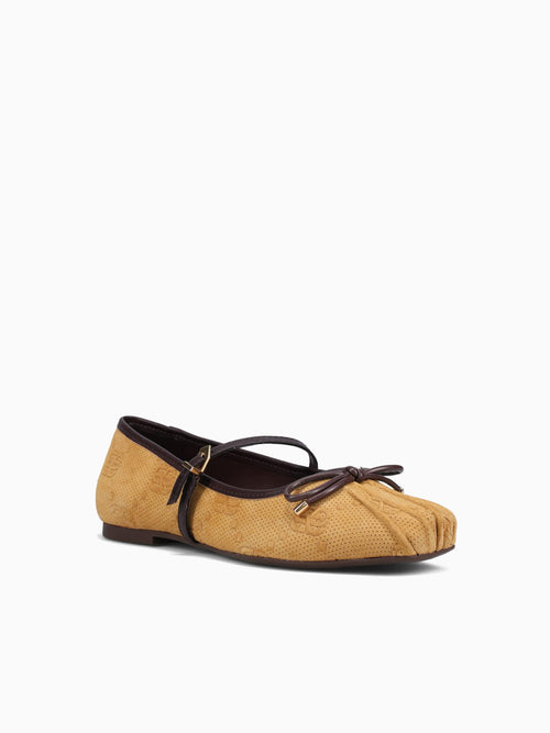 Skylar Amber Maplewood suede leather Dark Yellow / 5 / M
