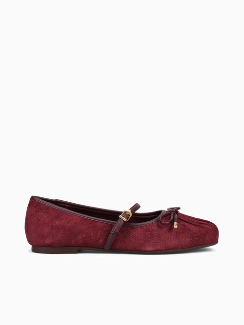 Skylar Port Burgundy Suede Leather Wine / 5 / M