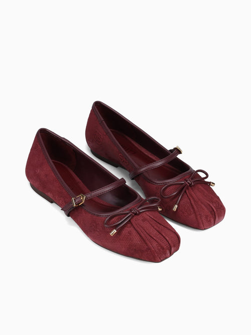 Skylar Port Burgundy Suede Leather Wine / 5 / M