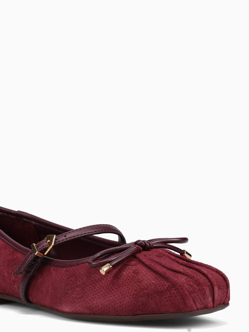Skylar Port Burgundy Suede Leather Wine / 5 / M