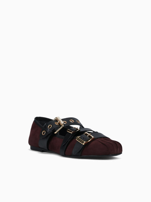 Sevyn Maplewood Black Suede Leather Black / 5 / M
