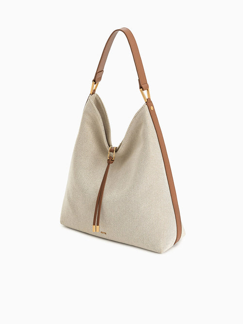 Aria Shoulder Bag Brown Canvas Brown Multi