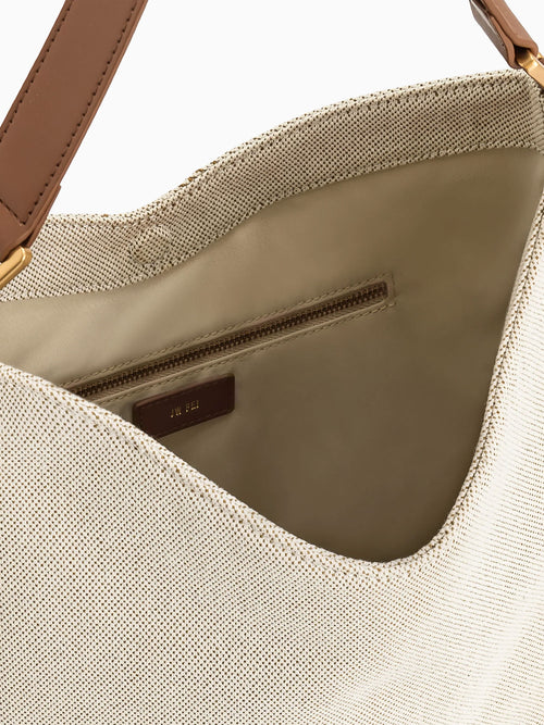 Aria Shoulder Bag Brown Canvas Brown Multi