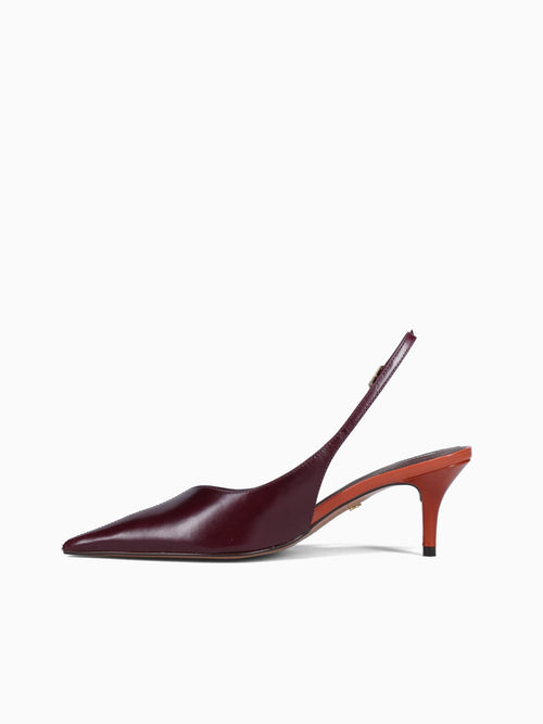 Janet Dark Bordo Leather Wine / 5 / M