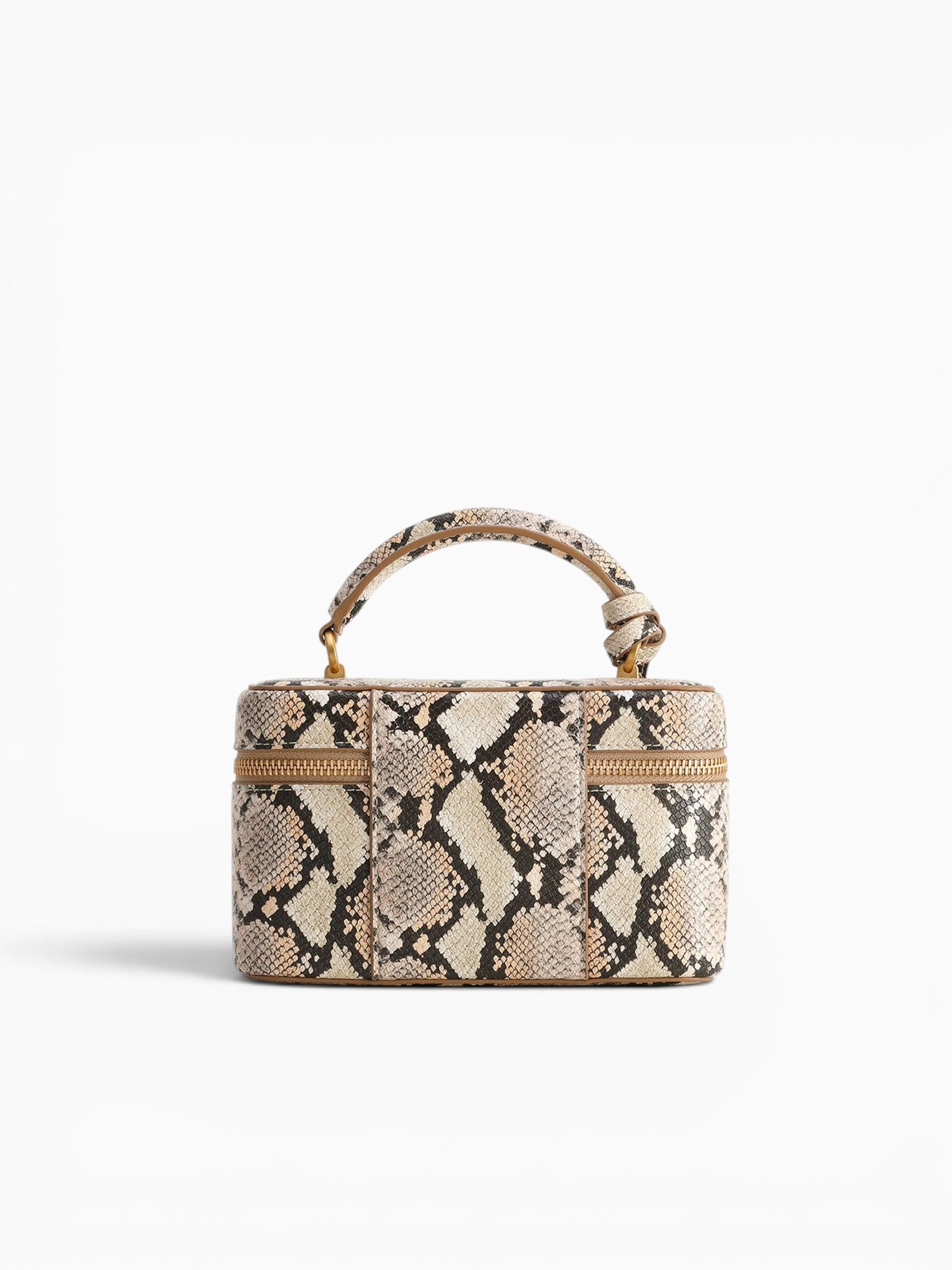 Cleo Top Handle Beige Snake Beige Multi