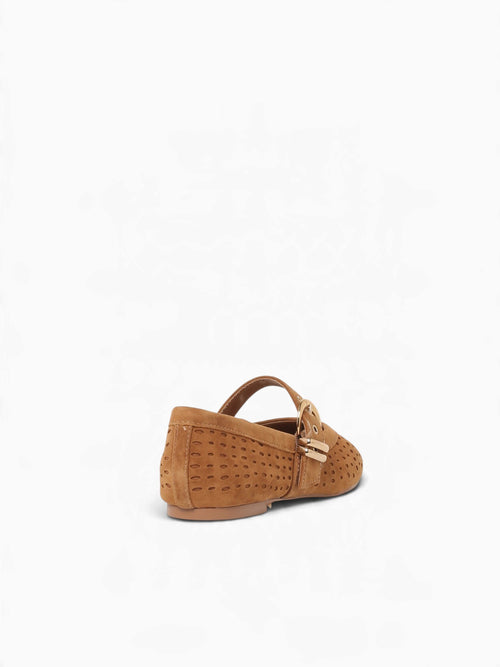 Mikela Lt Brown Perforated Suede Light Brown / 6 / M