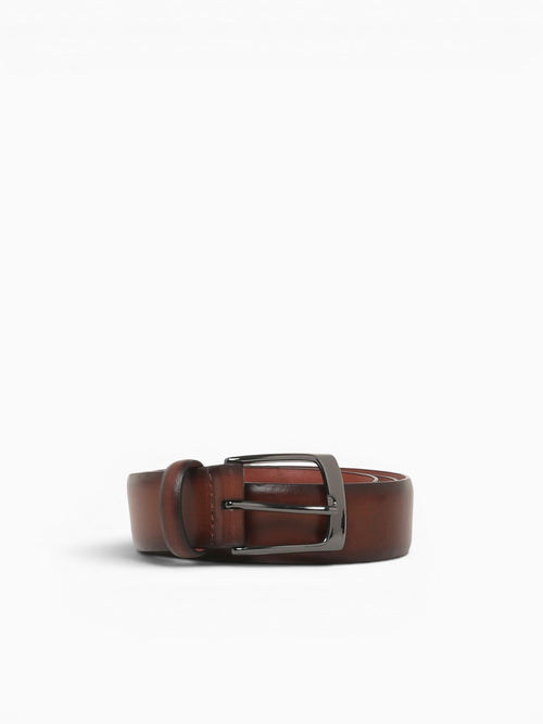 Upton Dress Leather Belt Brown Leather Brown / 32
