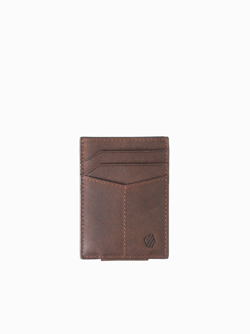 Rhodes Front Pocket Wallet Brown Oils Brown