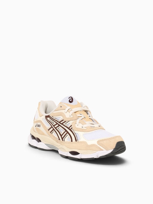 Gelnyc White Roasted coffee suede Mesh White / 4 / M