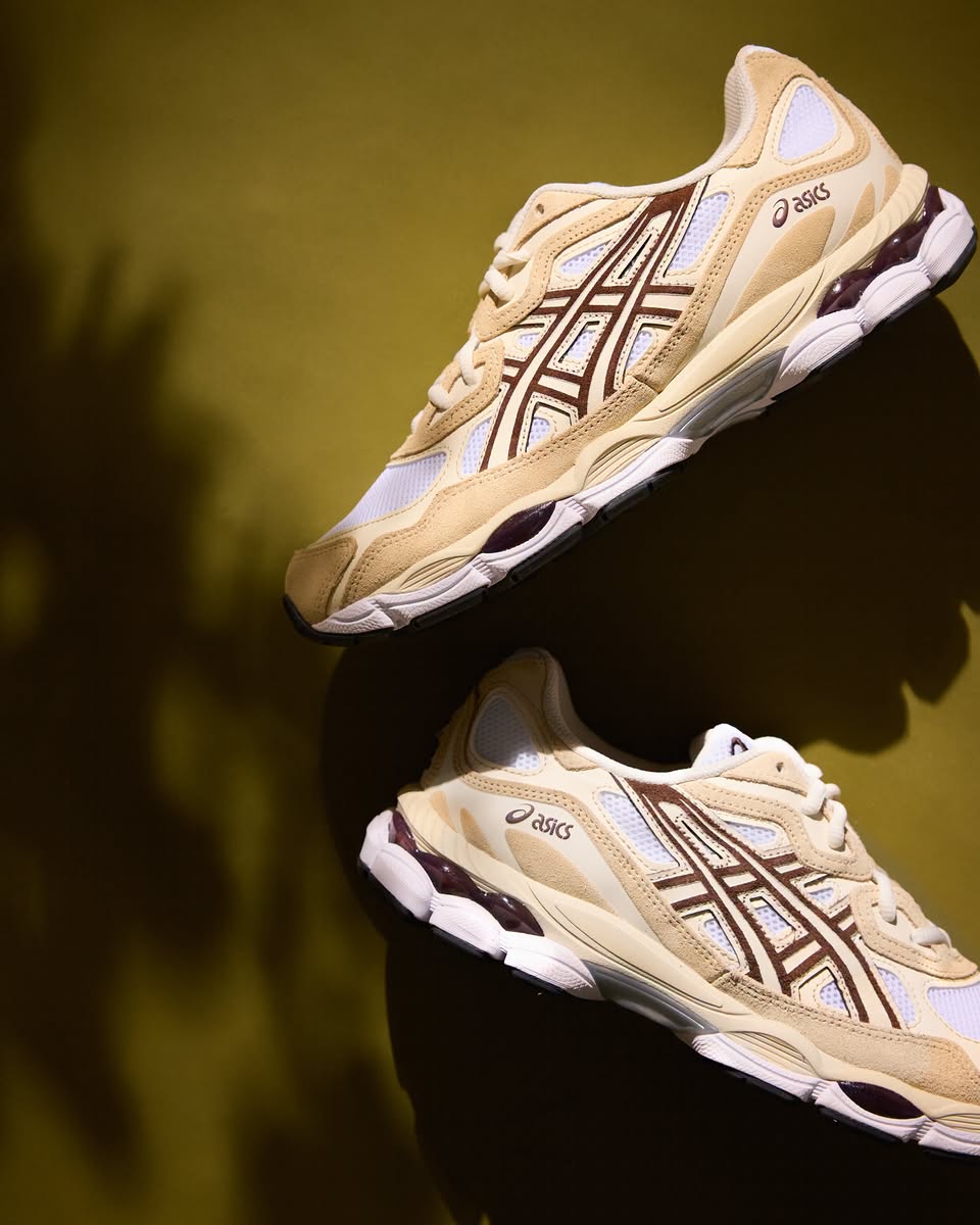 Gelnyc White Roasted coffee suede Mesh
