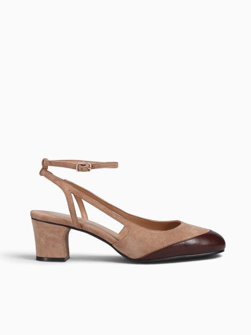 Mydear Beige Brown suede Leather Beige / 5 / M