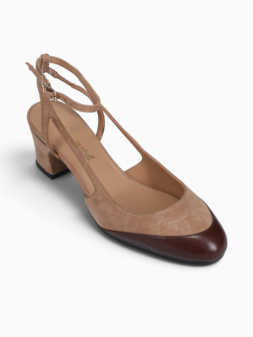 Mydear Beige Brown suede Leather Beige / 5 / M
