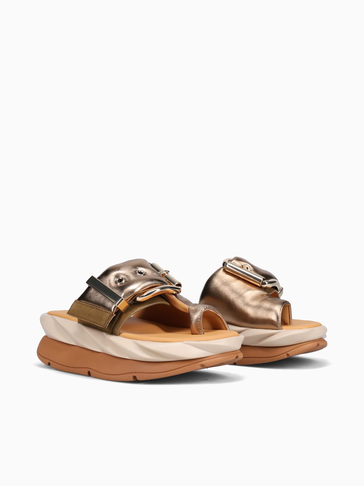 Mellow Glow Brass Metallic Sheep Leather Bronze / 35 / M
