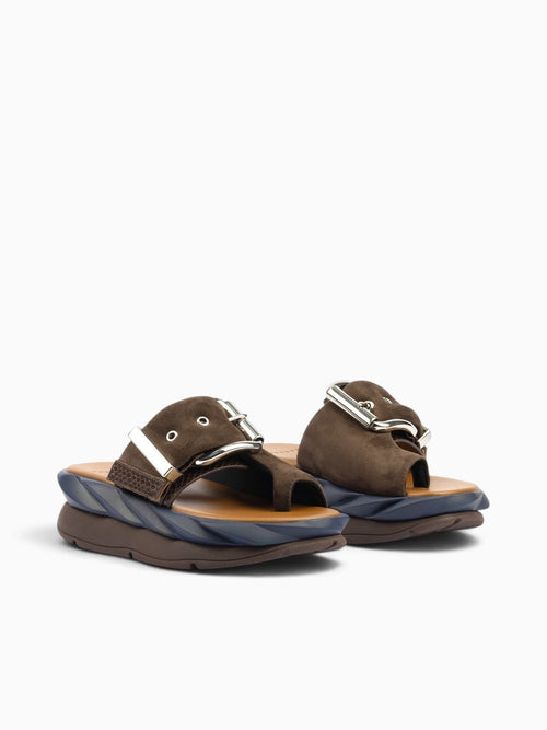 Mellow Glow Choco Kid Suede Brown / 35 / M