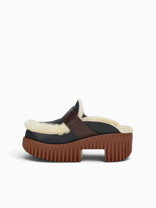 Plia Amber Oreo Sheep Shearling Black / 35 / M