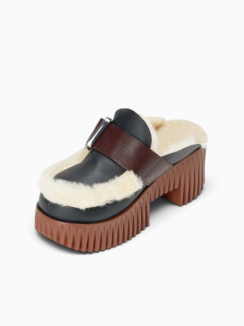 Plia Amber Oreo Sheep Shearling Black / 35 / M