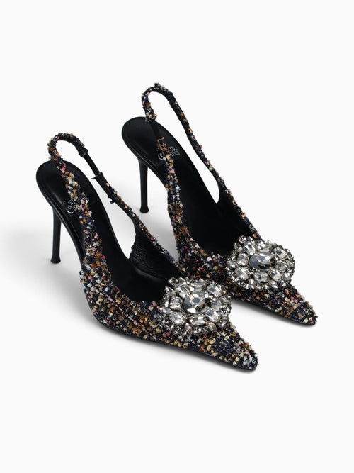 Regards Black Blue White multi tweed Black / 5 / M