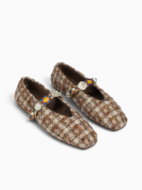 Amarissa2 Beige Brown multi tweed Beige / 5 / M