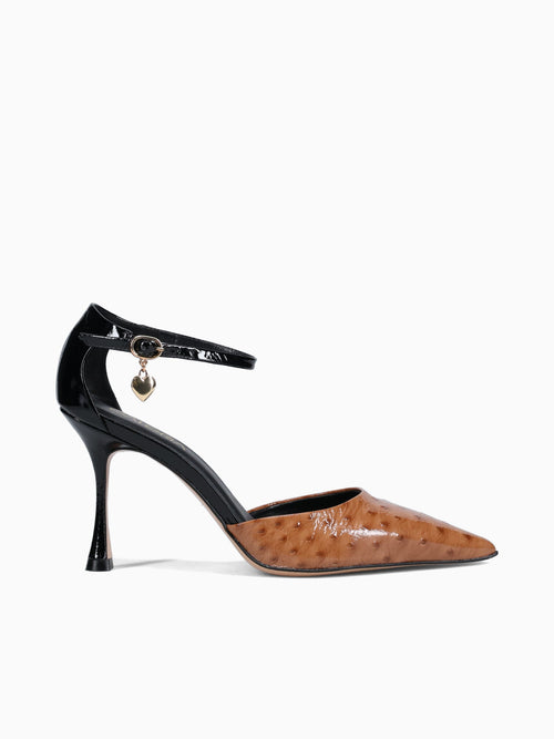 Claribel Alessandro Avestruz Patent Tan / 5 / M