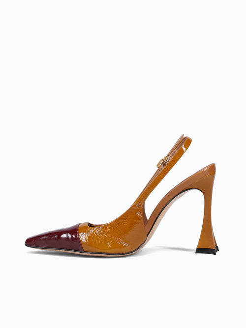 Adrianna Velvet Rouge Croco Gloss Dark Yellow / 5 / M