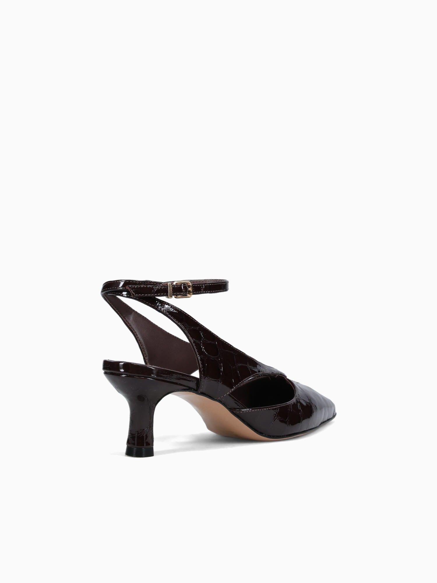 Jackie Chocolate Sauce Croco Gloss Brown / 5 / M