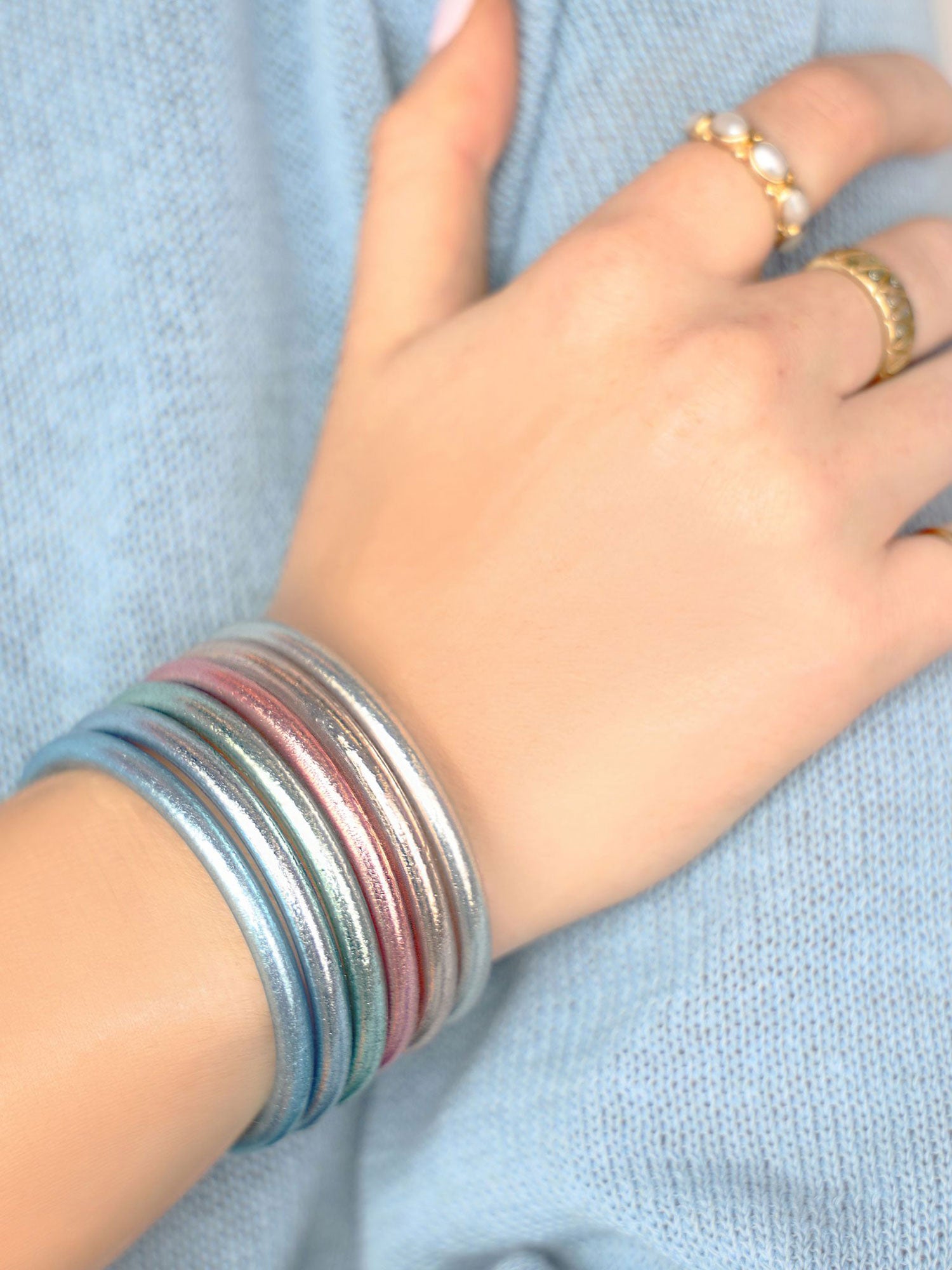 Spring Breezee Bangle Stack Pink Multi / S
