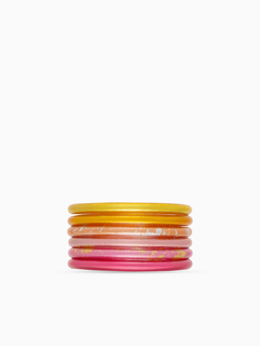 Spring Flower Bangle Stack Multi / S