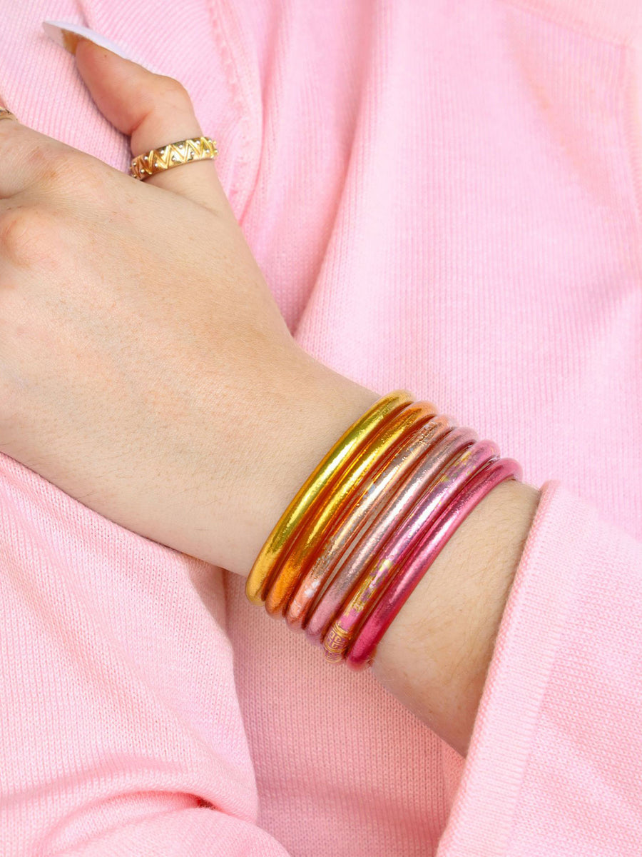 Spring Flower Bangle Stack Multi / S